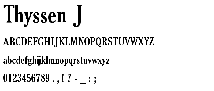 Thyssen J font